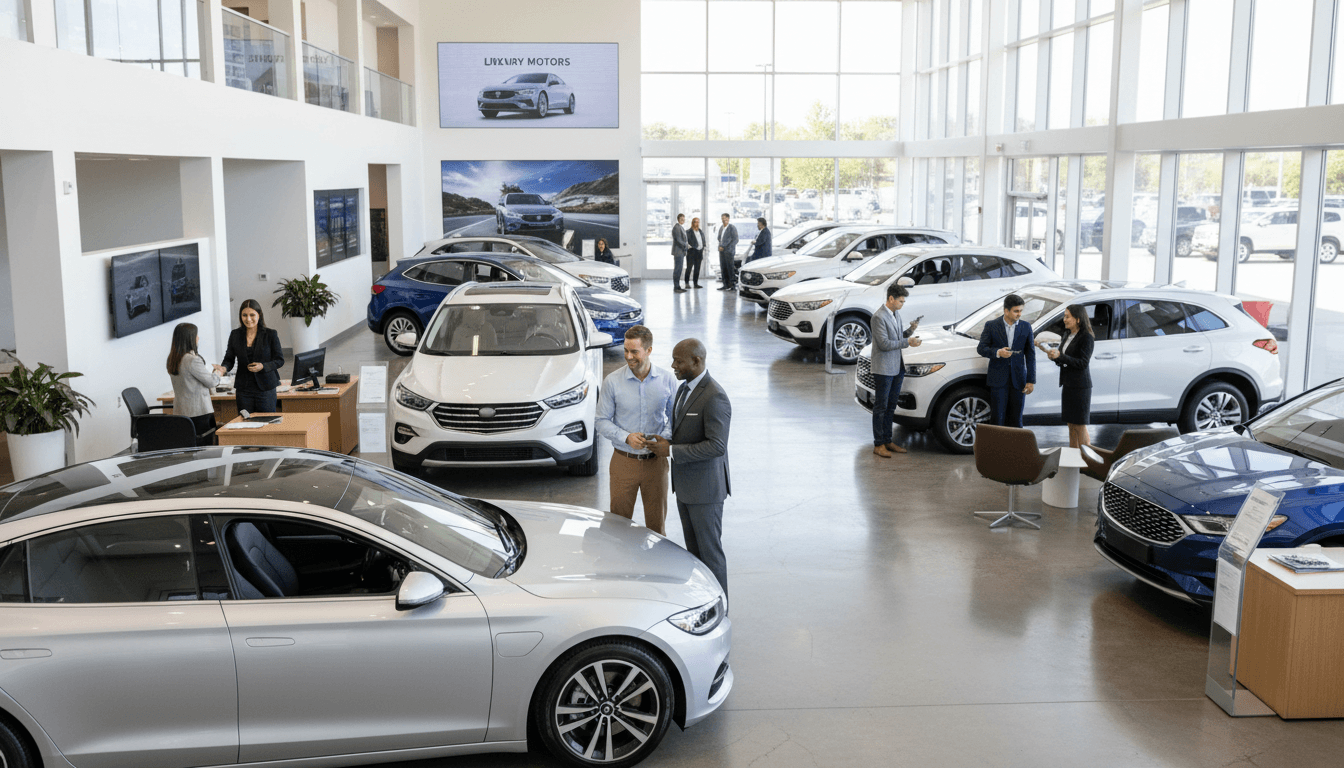 Consultant and dealership manager in direct, practical conversation